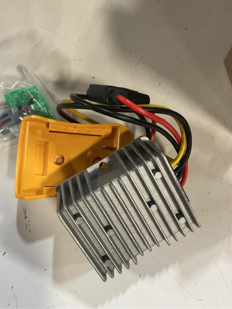 Condition photo showing Good Condition for azocek 20v to 12v step down converter compatible with dewalt 20v battery, 20a 240w dc 12v buck converter adapter for power wheel, with 30a fuse & wiring terminal 1-pack
