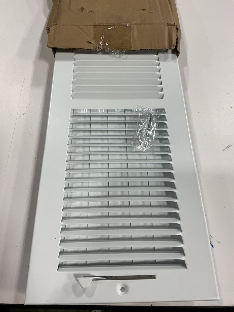 Condition photo showing Good Condition for 18x6 vent register [duct opening], vent covers for home ceiling, two-way ventilation register, adjustable solid steel wall register vent cover (18"w x 6"h [duct opening])
