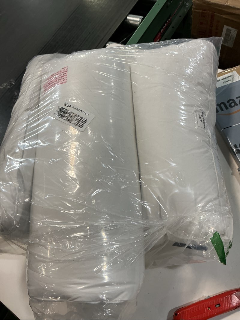 Condition photo showing Good Condition for Hotel Grand Goose Feather Down Fiber Pillows Queen Size Set of 2, 100% Cotton Cover, Medium Firm, Hotel Collection 2Inch Gusseted Bed Pillows for Back, Stomach or Side Sleepers, 18"x26", White Queen/Jumbo