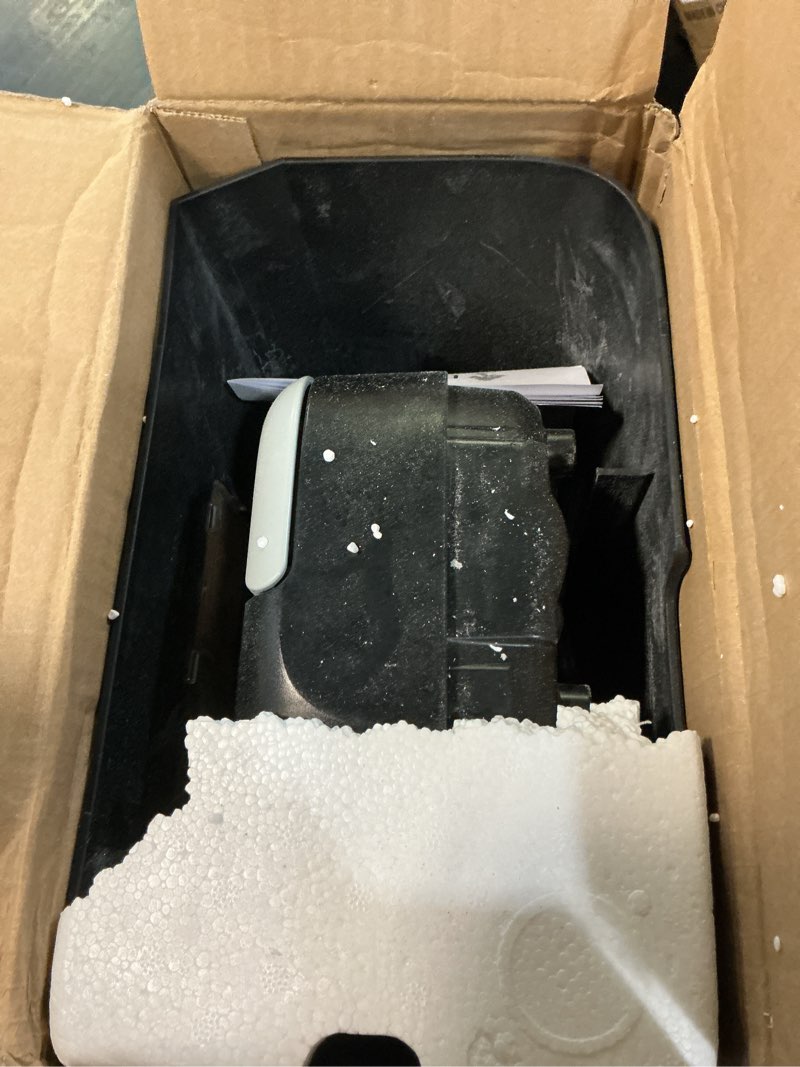 Condition photo showing As Is for bonsaii 6-sheet cross cut paper shredder for home, 3.4 gal bin | p-4 security level, shreds credit cards, staples & paper clips, with portable handle, small shredder for home office?c237-b black gray crosscut