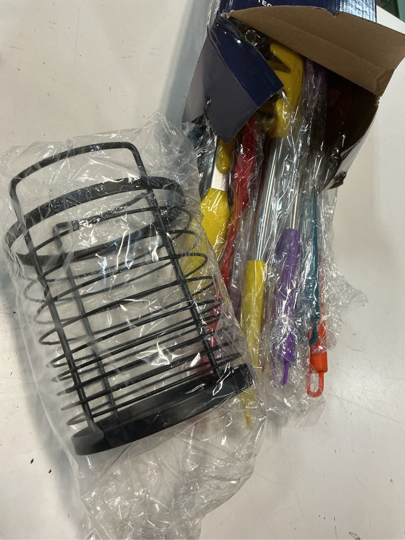 Condition photo showing New/Like New for hotec 446°f heat resistant silicone kitchen utensils, cooking utensil set, spatula set, bpa free, kitchen gadgets, utensils holder, dishwasher safe, 14pcs multicolor