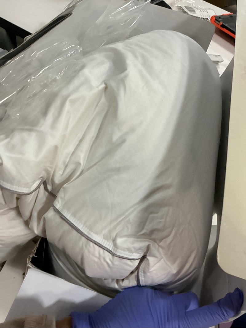 Condition photo showing As Is for King Size White Goose Down Pillow, 800+ Fill Power Bed Pillow with Pillowcase for Luxury Hotels & Residences Supreme Support for All Sleeping Positions Bed Pillow, 1 Pack, 20x34 Inch Goose Down King (U.S. Standard)