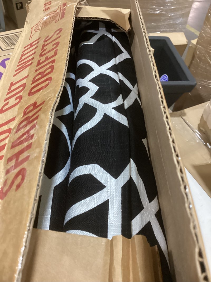 Condition photo showing Good Condition for pillow perfect outdoor/indoor square corner chair cushion, 36.5" x 18", black kirkland black