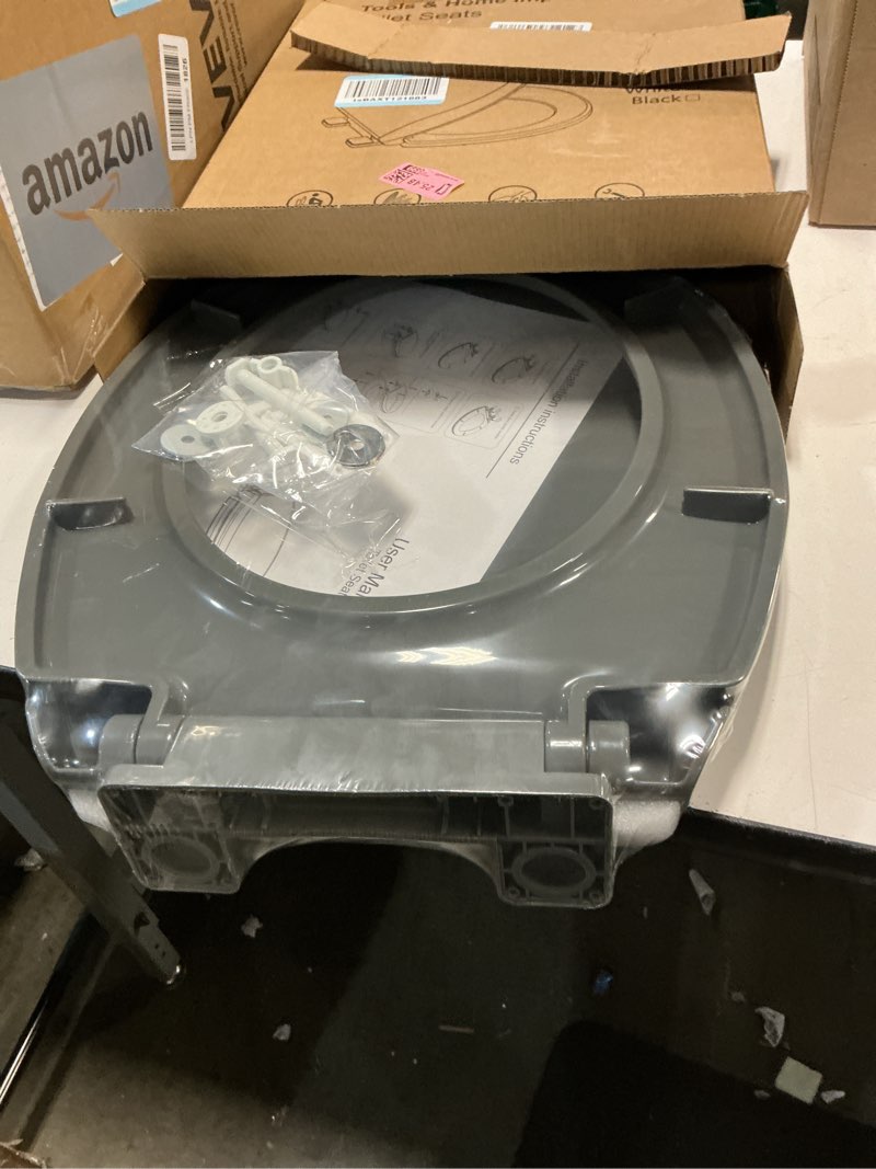 Condition photo showing New/Like New for Round Toilet Seat, 16.5inch, Soft Close Quiet, No Alam, Standard Round Universal Size, PP Material Safe and Easy Clean, Dark Grey Dark Grey Round 16.5inch