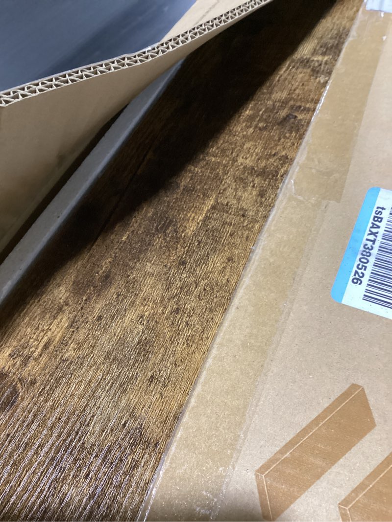 Condition photo showing Good Condition for QEEIG Floating Shelves for Wall 23.6" Long - Wall Mounted Shelf Bathroom Kitchen Living Room Bedroom Farmhouse Home Decor Display Bookshelf Large 23.6 x 9.3 inch Set of 2, Rustic Brown (008-60BN) 23.6" A. Brown