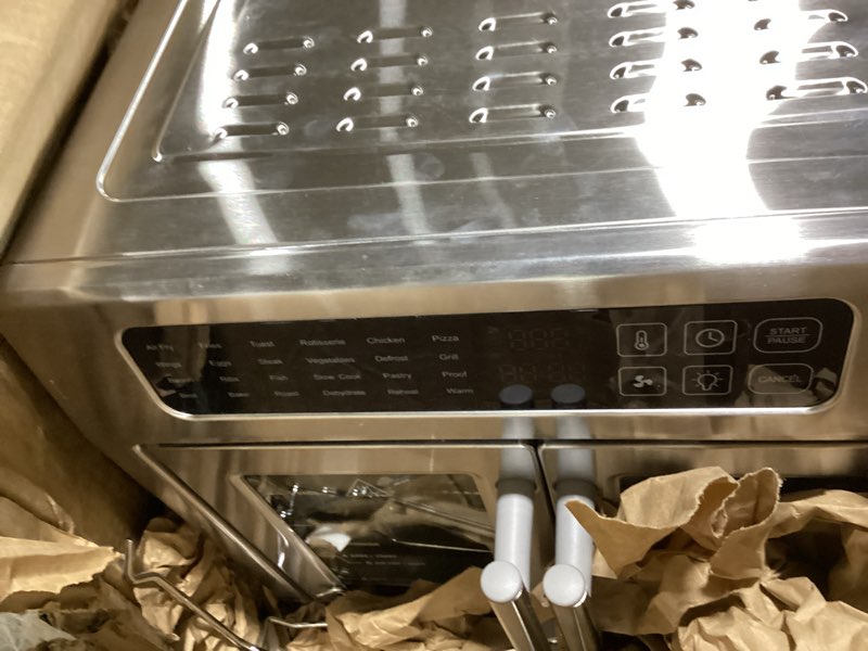 Condition photo showing Good Condition for Dan - Emeril Lagasse Extra Large French Door Air Fryer Toaster Oven Combo, 24 Cooking Functions and Digital Controls, 7 Accessories Included, Stainless Steel Finish, 26QT Capacity
