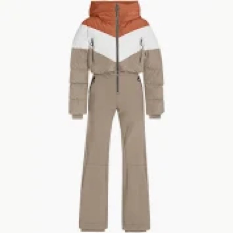 Fisoew Womens One Piece Ski Suit Warm Waterproof Snowsuits Winter Snow Jumpsuits Outdoor Sports Oute