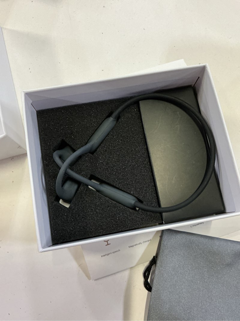 Condition photo showing Good Condition for bone conduction headphones ipx8 waterproof swimming headphones open ear headphones with mp3 mode 32gb memory 8h playtime bluetooth 5.4 ear buds secure fit for running and fitness (gray)