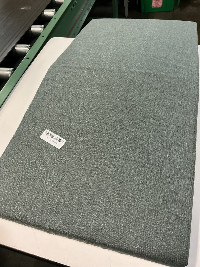 Condition photo showing As Is for 32x16x2 linen bench cushion, strengthen breathable indoor seat cushions, high-density bench pad with anti-slip bottom, indoor cushion for bay window porch furniture - grey 32x16x2 inches dark grey - linen