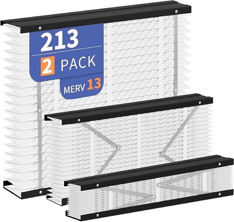 2-Pack 213 Replacement Filter, Compatible with Aprilaire 1210, 1620, 2210, 2216, 3210, 4200, 20x25x4