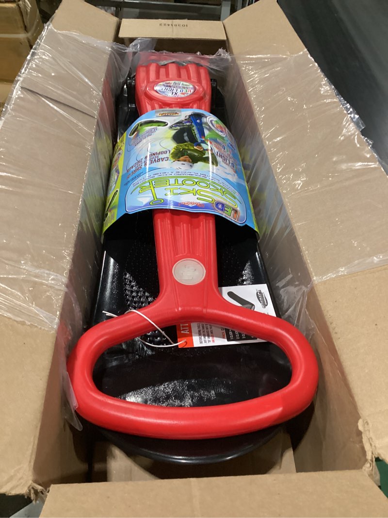 Geospace Winter Fun Foldable Snow Scooter, Ski Skooter, Snow Sled Kids Snowboard Multi-Purpose Snow 