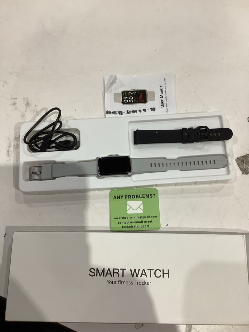 Condition photo showing Good Condition for Health Fitness Tracker, Smart Watch with 24/7 Heart Rate and Blood Oxygen Monitor, Sleep Tracker with IP68 Waterproof, Activity Tracker Pedometer Step Counter for Women Men (Gray)