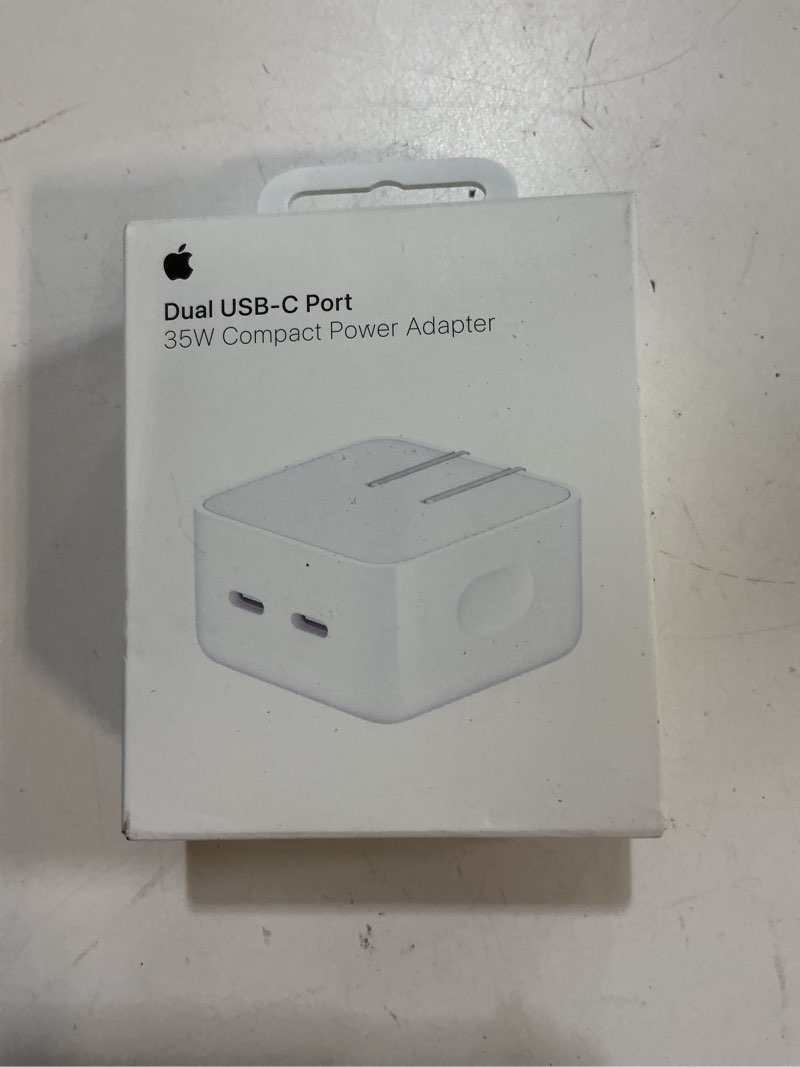 Condition photo showing New/Like New for Apple 35W Dual USB-C Port Compact Power Adapter