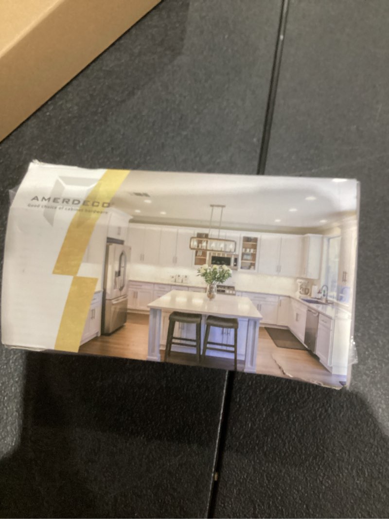 Condition photo showing New/Like New for Amerdeco 10 Pack Oil Rubbed Bronze 5 Inch(128mm) Hole Centers Kitchen Cabinet Pulls Cabinet Hardware Kitchen Handles for Cabinets Cupboard Handles Drawer Pulls 5"/128MM Hole Center 10 Pack Oil Rubbed Bronze