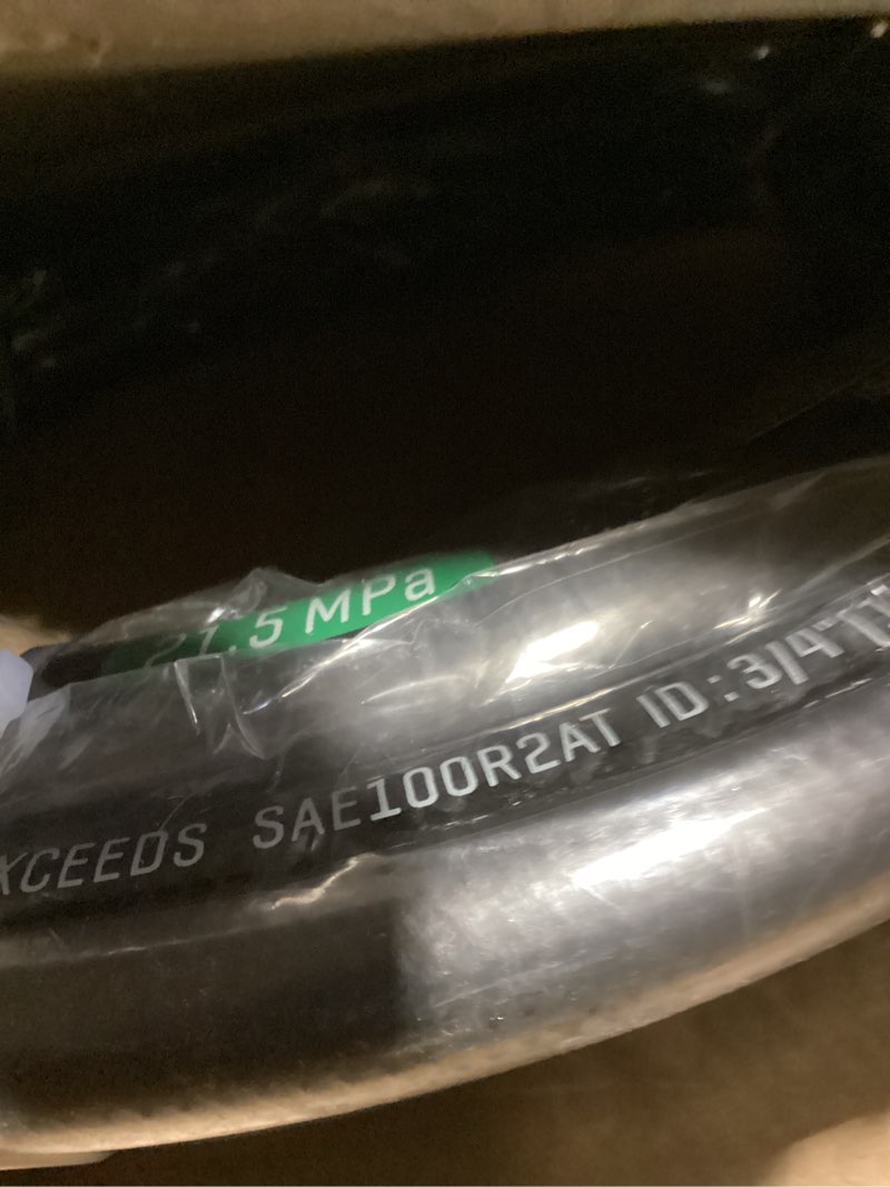 Condition photo showing Good Condition for haichy 26711-12-12-108 hydraulic hose swivel assembly 3/4" hydraulic hose with female jic x female jic, 108" long, 3118 psi 26711-12-12-108-g