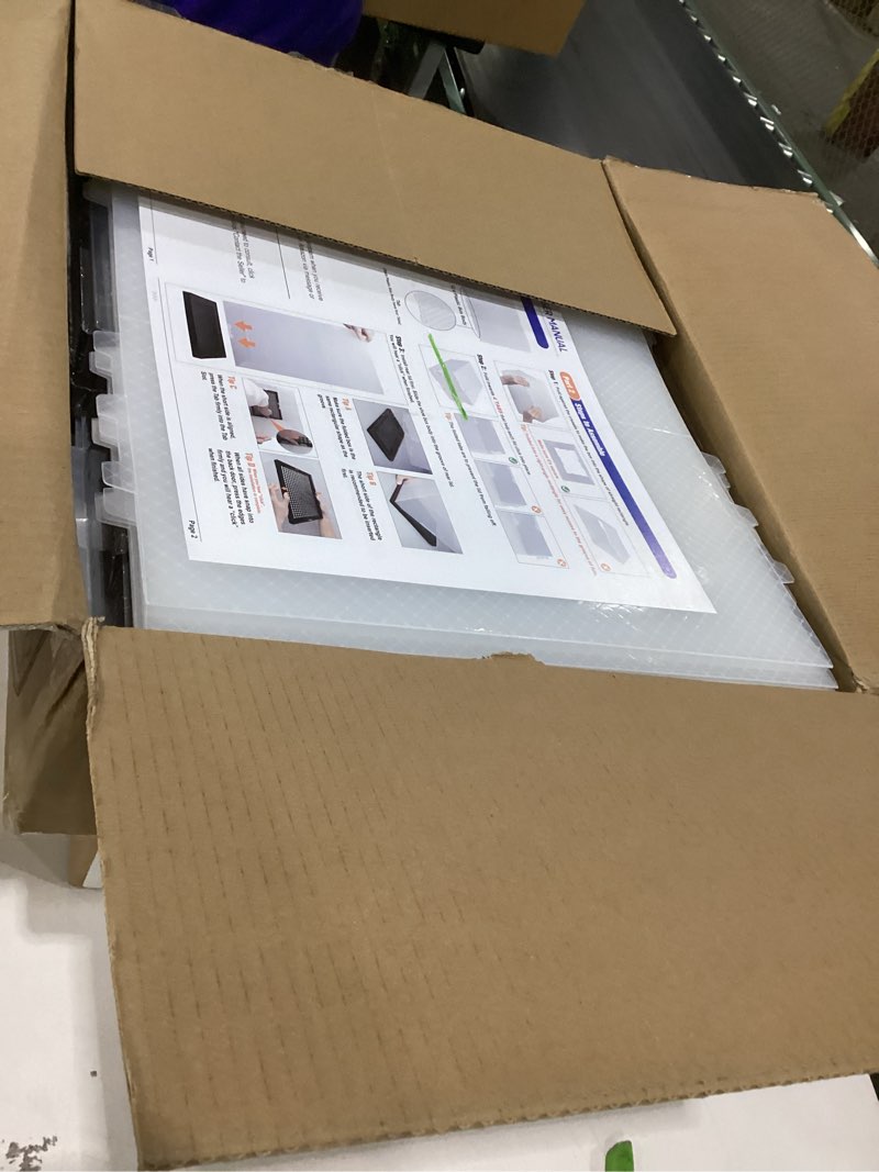 Condition photo showing New/Like New for kuject xxx-large shoe storage boxes organizers clear plastic stackable 12 pack, shoe rack & holder substitute, sneaker containers, toy storage organizer bins for,closet, under bed, black(no fold line) black xxx-large