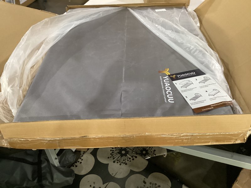 Condition photo showing As Is for cut down the middle**** bunkie board full size 54x75\" 10mm mattress support - heavy duty anti-sag | breathable, noise minimizing, moisture resistant, non-slip, low profile, for platform beds, slatted frames, box springsun