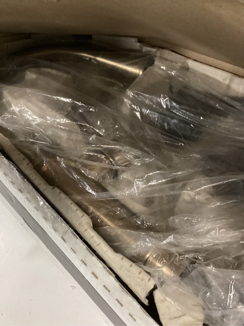 Condition photo showing As Is for delta renaldi kitchen faucet with pull down sprayer, gold kitchen sink faucet, delta proclean kitchen faucet, pull down kitchen faucet, lumicoat champagne bronze 9184-cz-pr-dst lumicoat champagne bronze standard activation
