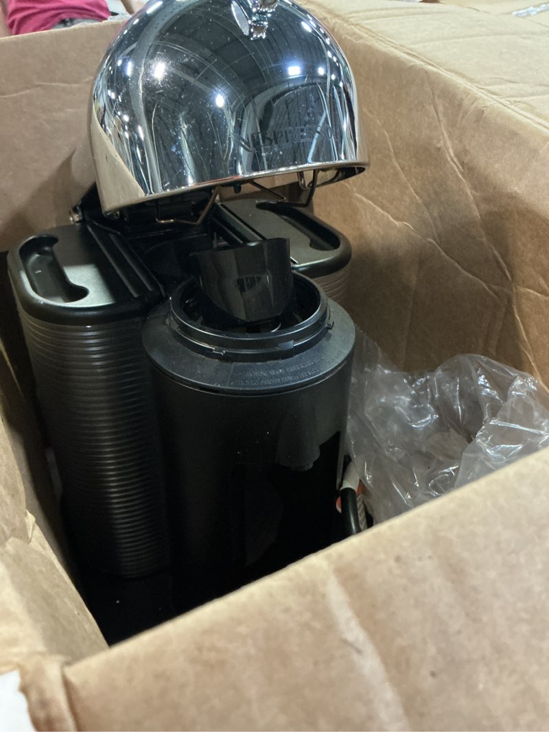 Condition photo showing Good Condition for nespresso vertuo coffee and espresso maker by breville, chrome machine chrome