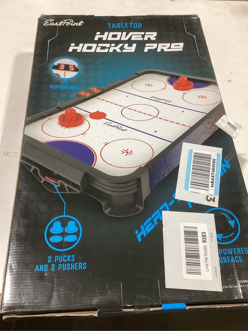 Condition photo showing New/Like New for EastPoint Tabletop Hover Hockey Pro - Play Air Hockey on Any Table