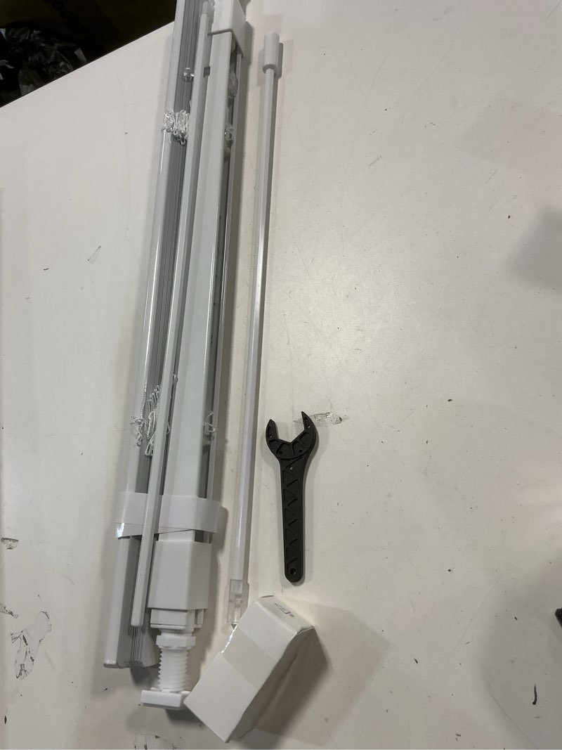 Condition photo showing Good Condition for LazBlinds No Tools-No Drill 1" Aluminum Mini Blinds, Cordless Blinds for Indoor Windows, Light Filtering Horizontal Blinds and Shades for Window Size 22'' W x 48'' H, White No Drill-white 22'' W x 48'' H