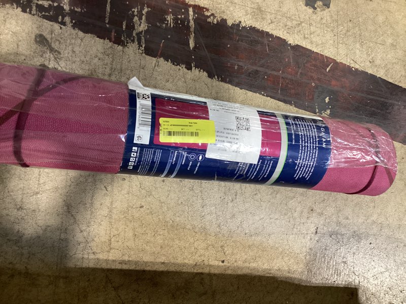 Condition photo showing Good Condition for gaiam ultra-sticky alignment yoga mat, fuchsia, 6mm thickness, made from pvc