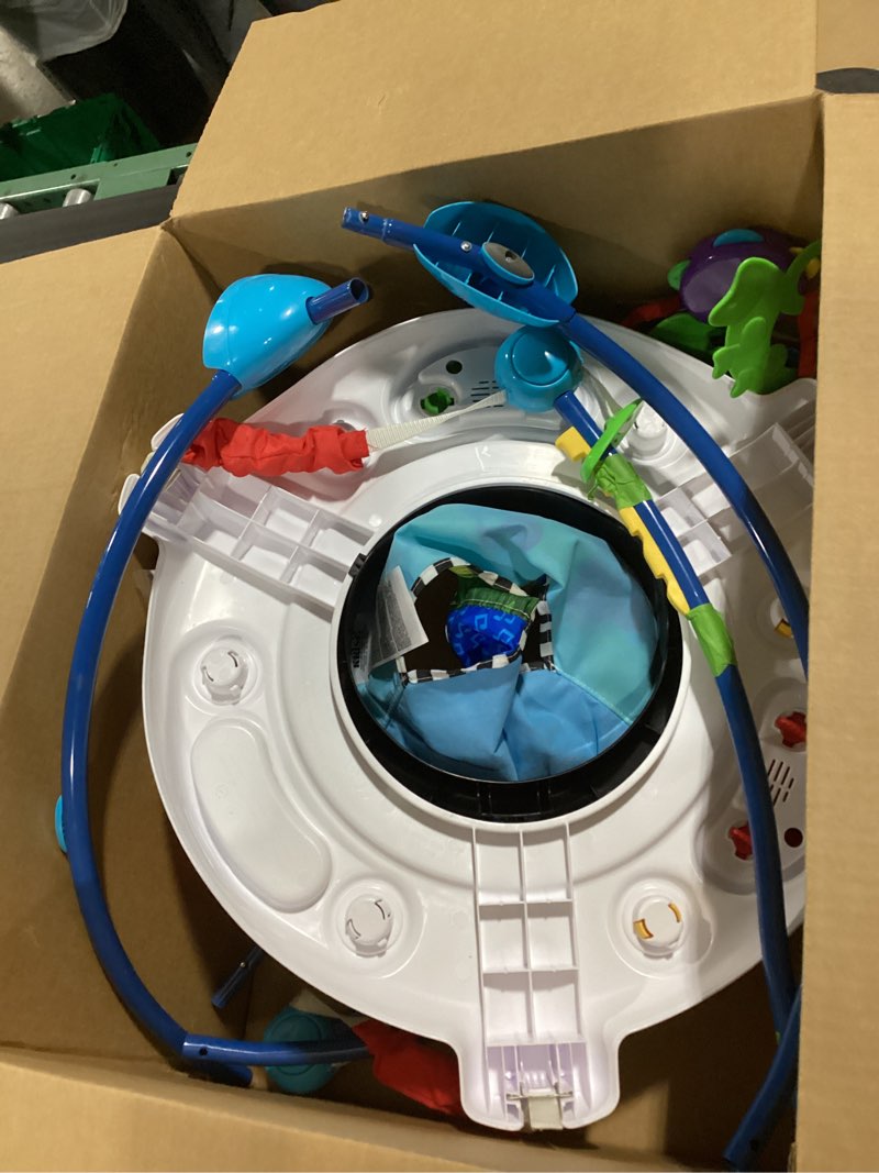 Condition photo showing Good Condition for baby einstein neighborhood symphony activity baby jumper activity center, infant entertainer with lights and melodies, age 6 months +, max weight 25 lbs., unisex comfy clean