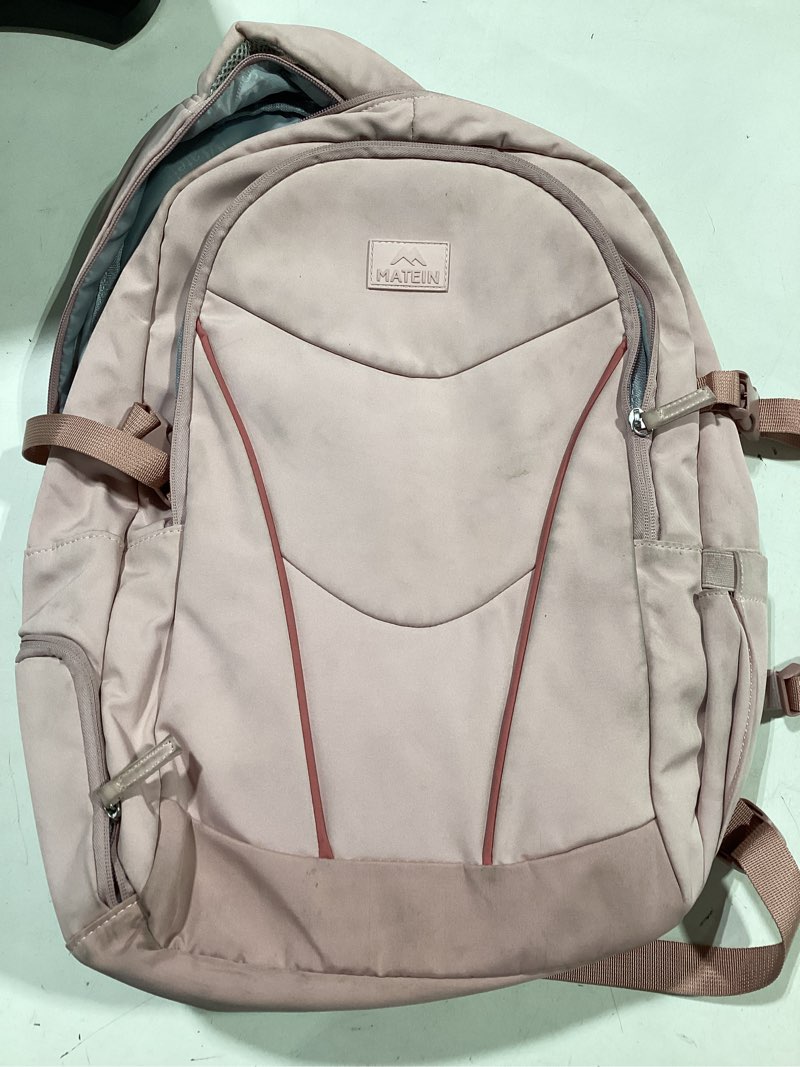 Condition photo showing As Is for matein her laptop work backpack with lunch compartment for women, water resistant work backpack for office commute with rfid pocket, teacher nurse college school bag fits up to 17 inch computer, pink pink 17.3 inch