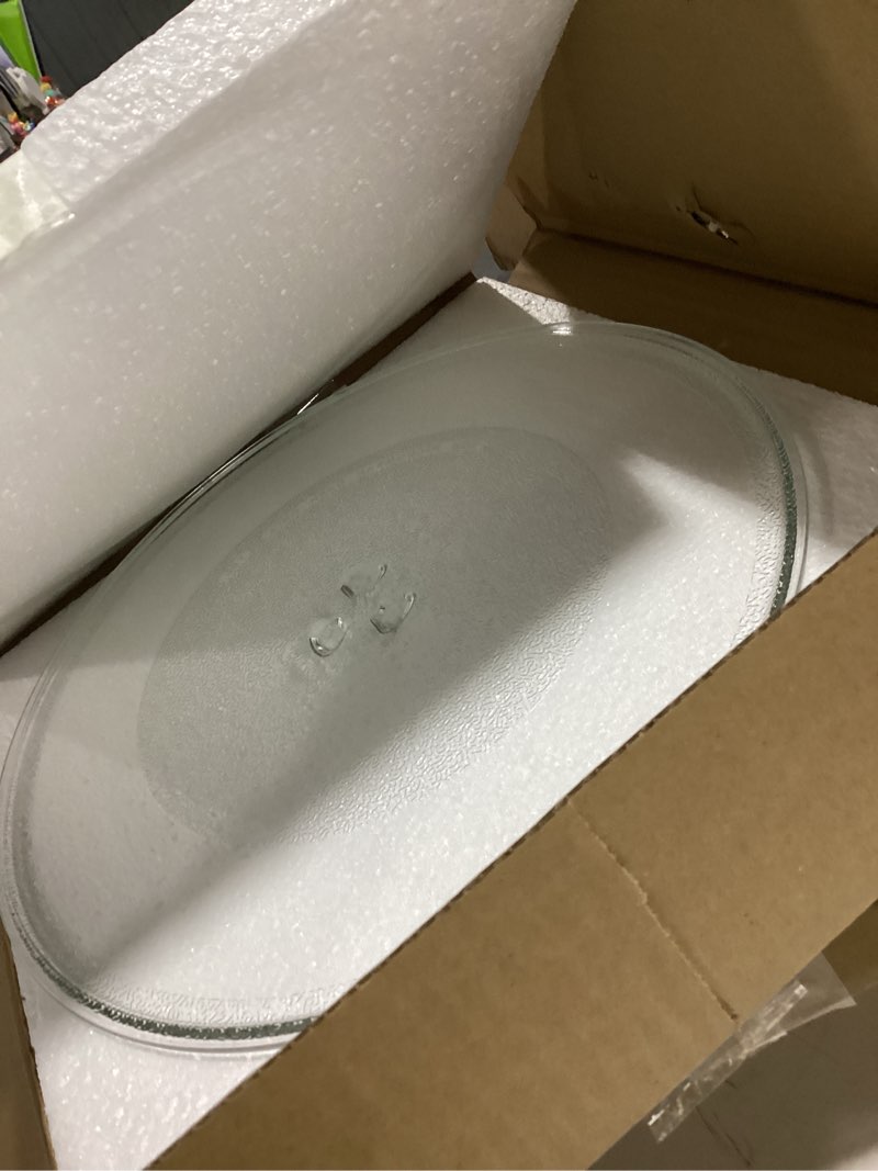 Condition photo showing Good Condition for Meter Star 14 1/8" Microwave Glass Turntable Plate Replacement-Compatible with Samsung & GE Microwaves, Replaces DE74-20002B/A/D, WB49X10063/96/30, WB39X10038, 1150157 - Oven-Safe Glass Cooking Tray 14-1/8" DE74-20002B