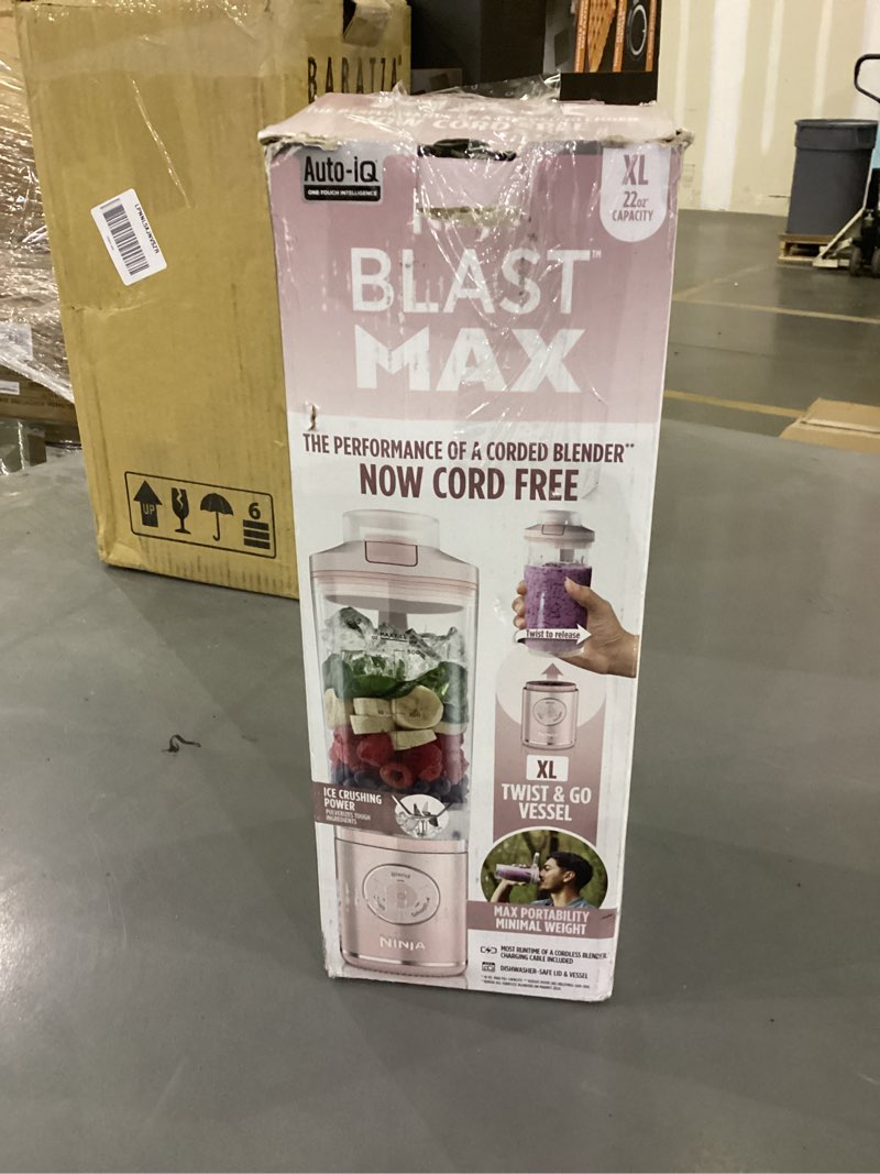 Condition photo showing As Is for Ninja Blast Max, Portable Blender + Twist & Go, Personal Smoothie, Blend, Ice Crush, 3 Programs, Cordless, 22 oz removable Vessel, Dishwasher Safe, Leakproof, Pink, BC251PK