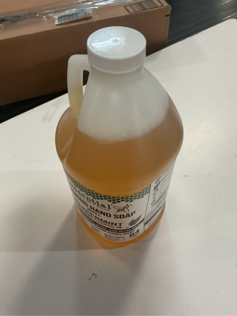 Condition photo showing New/Like New for beessential all natural bulk foaming hand soap refill, 64 oz peppermint | made with moisturizing aloe & honey - made in the usa peppermint 64 fl oz (pack of 1)
