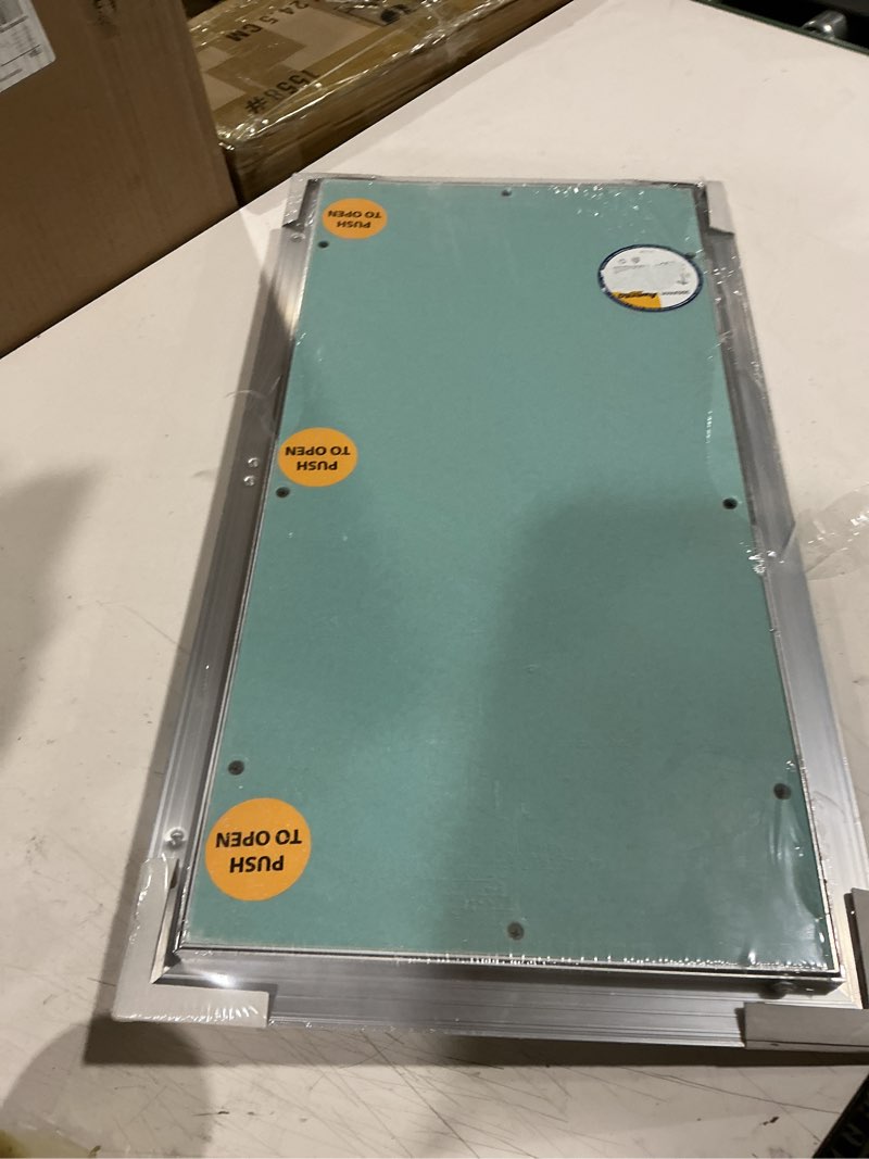 Condition photo showing Good Condition for vent systems 12" x 24" inch access panel - drywall, wall, electrical, plumbing cover plate - ceiling, wall mount drywall access panel - metal crawl space door for home, garage, basement, attic