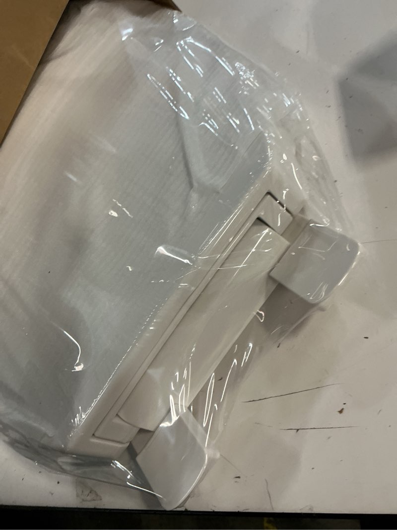Condition photo showing As Is for elongated toilet seat with slow close, quiet close, never loosen durable lid, easy to install & clean, 19 inch, white, polypropylene (pp) white, standard elongated (19?)