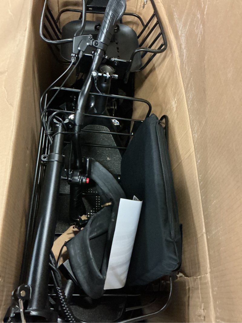 Condition photo showing As Is for gyroor c1 plus electric scooter with large basket
