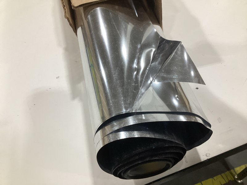 Condition photo showing As Is for vivosun highly reflective mylar film roll 4ft x 50ft for outdoor grow room indoor decoration aluminum paint coated 2 mil silver
