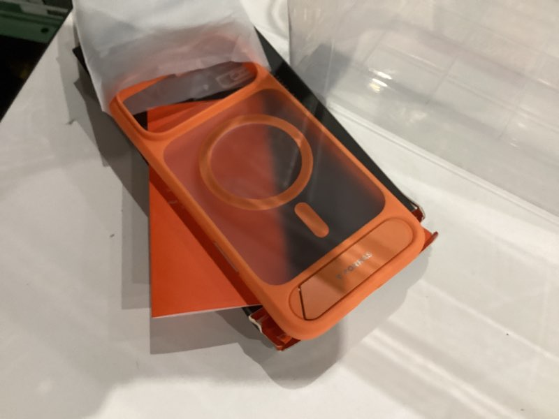 Condition photo showing Good Condition for TORRAS Strong Magnetic & Seamless Stand for iPhone 17 Pro Max Case, Fit for MagSafe, Military Grade Drop Protection, Adjustable Kickstand for iPhone 17 Pro Max Case Translucent Matte Cosmic Orange Cosmic Orange for iPhone 17 Pro Max