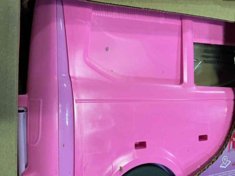 Condition photo showing Good Condition for barbie dream camper new for 2025 playset with roof tent, swing chair, fishing pond, bbq grill with color-change feature & 60+ accessories including dough