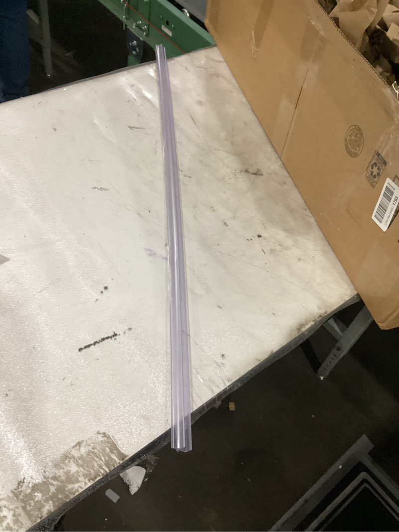 Condition photo showing New/Like New for Frameless Shower Door Bottom Seal Shower Sweep with Drip Rail for 1/2" Glass,36" Long, Vinyl, Clear For 1/2" Glass Bottom Seal