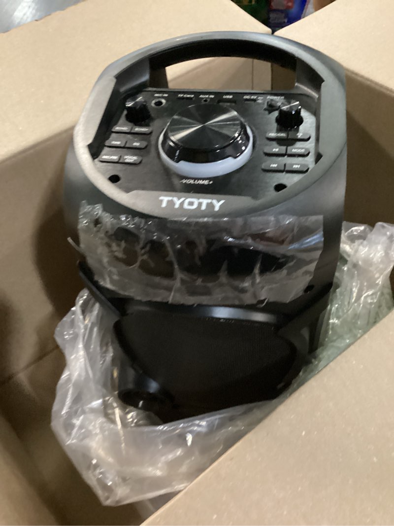 Condition photo showing New/Like New for portable bluetooth speaker 100w big powerful wireless boombox tws pairing loud stereo sound deep bass large party speakers with subwoofer led lights for outdoor home camping black