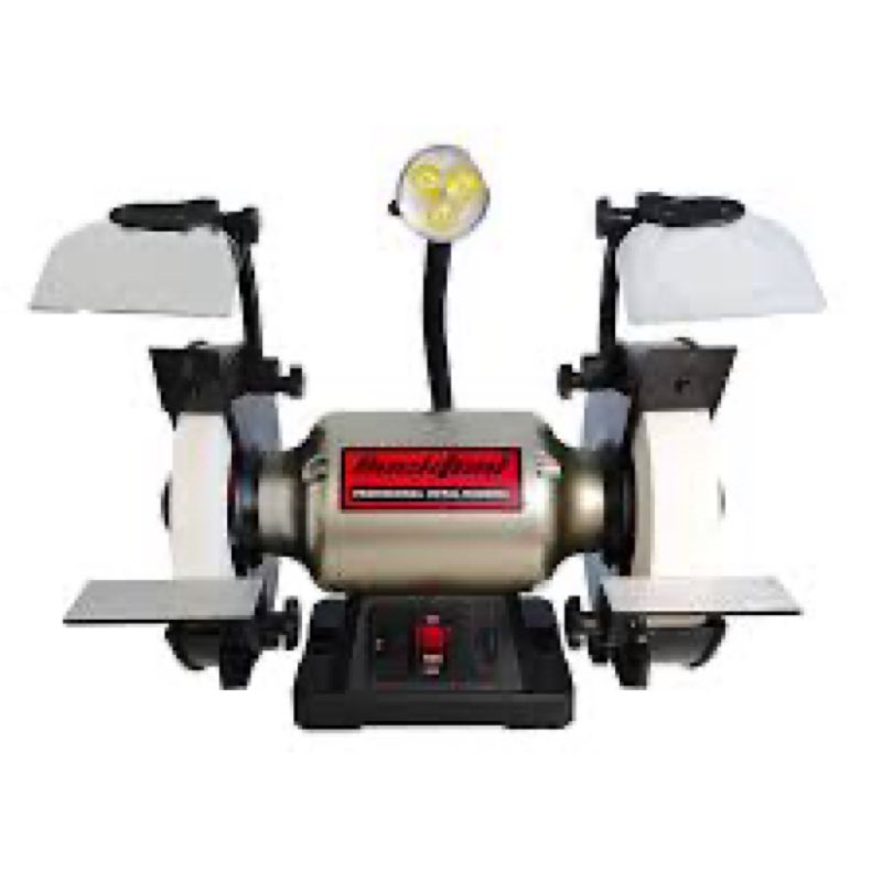 BUCKTOOL 8 Inch 3/4 HP Low-Speed Bench Grinder fit CBN Wheel Professional Wobble-free Wheel Grinder 