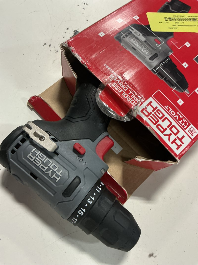 Condition photo showing Good Condition for hyper tough 12v brushless cordless drill driver with 1.5ah battery