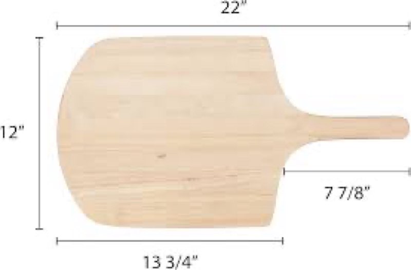 2 Pack Wooden Pizza Peel, 14" L x 12" W Plate, with 22" L Wooden Handle, 36" Overall Length for Oven