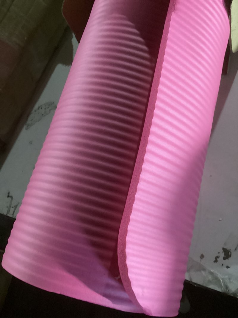 Condition photo showing Good Condition for fitvids yoga mat, 1/2-inch extra thick high density exercise mat, anti-tear exercise yoga mat with carrying strap, suitable for various yoga exercises pink