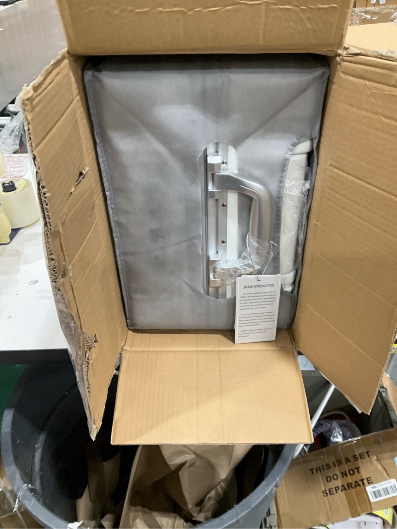 Condition photo showing New/Like New for MRPLUM Front Pocket Carry On Luggage,PC Hardside Spinner Wheel Suitcase with TSA Lock, Cup Holder,Phone Holder&USB Charging Port,20 inch,White