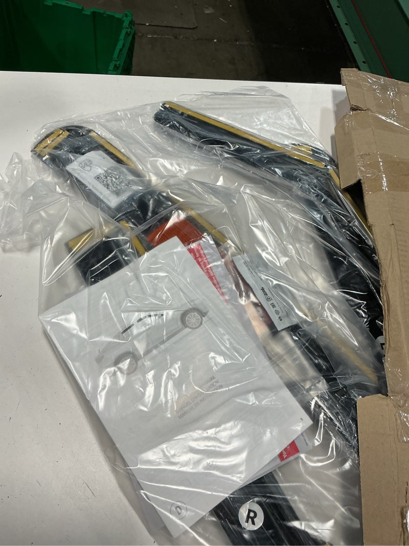 Condition photo showing Good Condition for voron glass in-channel extra durable rain guards for nissan frontier 2022-2023 crew cab, window deflectors, vent window visors, 4 pieces - 200457, black