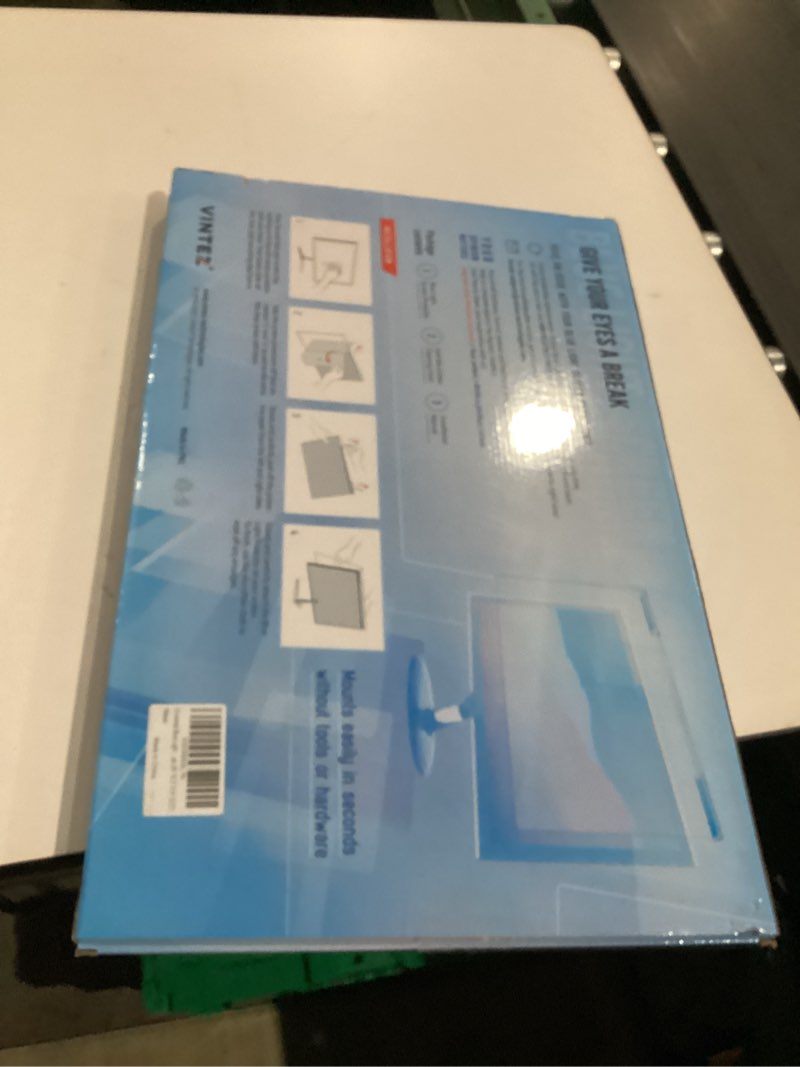 Condition photo showing New/Like New for vintez blue light screen protector for 20, 21.5, 21.6, 22 inch computer monitor and laptop – anti-uv blue light blocking film for desktop pc, eye protection filter, 19.3" x 12.5", 1 pack [1 pack] acrylic 20"-22'' diagonal (16:9/16:10) blue screen for monitor