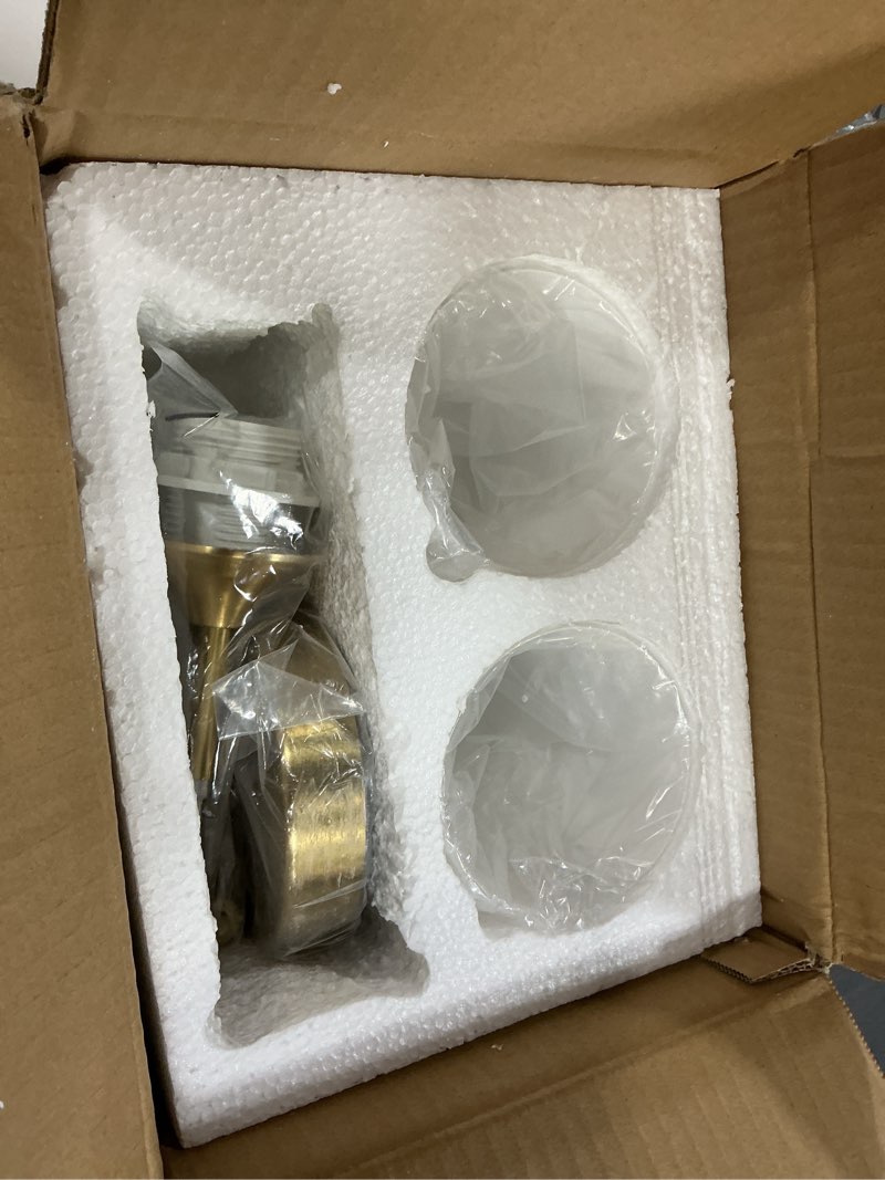 Condition photo showing New/Like New for 2-lights gold wall sconce with white cylinder glass shades modern mid century bathroom vanity wall light fixtures industrial brushed brass wall lamp for bedroom mirror living room restaurant gold-cylinder glass shades