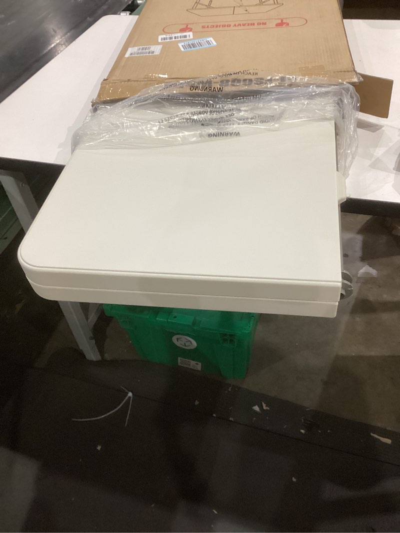 Condition photo showing Good Condition for similar to paylesshere  square plastic folding card table, portable outdoor dining table with collapsible legs and carrying handle,plastic tables for camping,picnic, office, party, white white 34\"