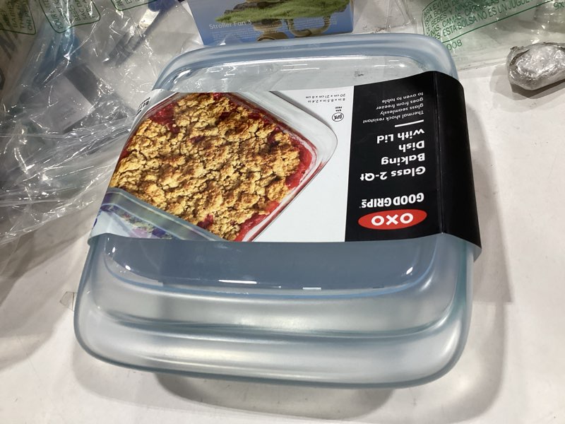Condition photo showing Good Condition for oxo good grips freezer-to-oven safe 2 qt glass baking dish with lid, 8 x 8 2 qt glass 2 qt baking dish