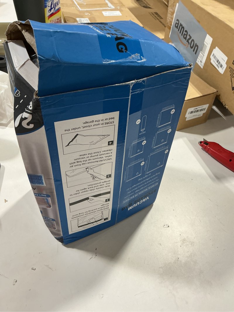 Condition photo showing Good Condition for cozy essential vacuum storage bags, 80% compression vacuum seal space saver plastic packaging bags for clothes, blankets, pillow, bedding, comforters, sealer clothing storage,20 combo combo 20